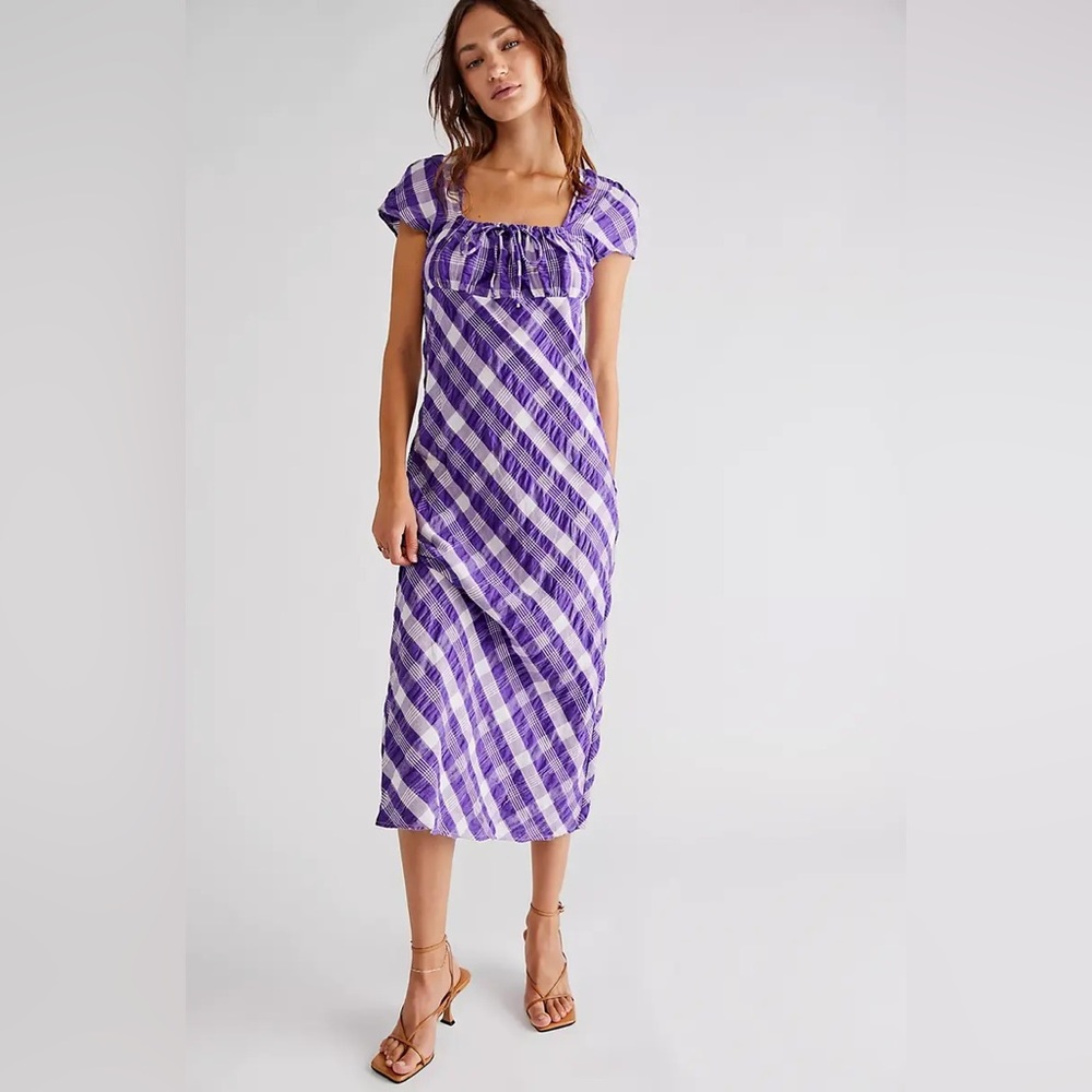 Free People Natalya Printed Midi Dress